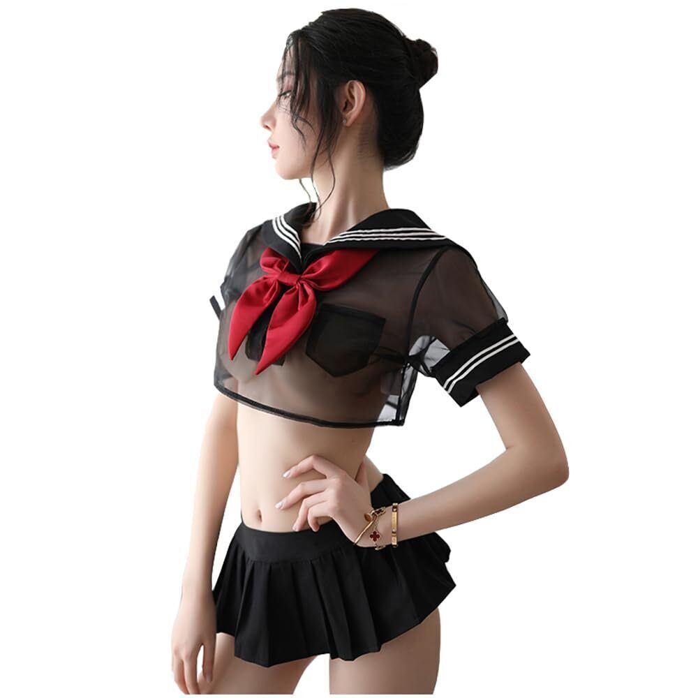 5592 student sexy mischievous set cosplay anime JK uniform underwear black